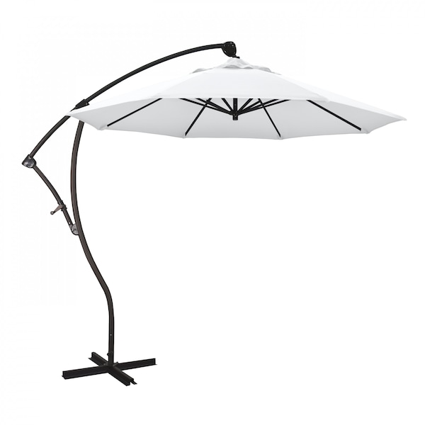 March Patio Umbrella, Octagon, 95" H, Olefin Fabric, White BA908117-F04