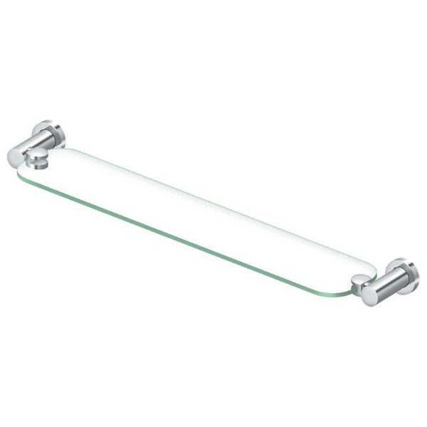 Deltana Shampoo Shelf With Glass, Nobe Series Bright Chrome 20" BBN2015/20-26