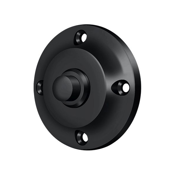 Deltana Bell Button, Round Contemporary Black BBR213U19