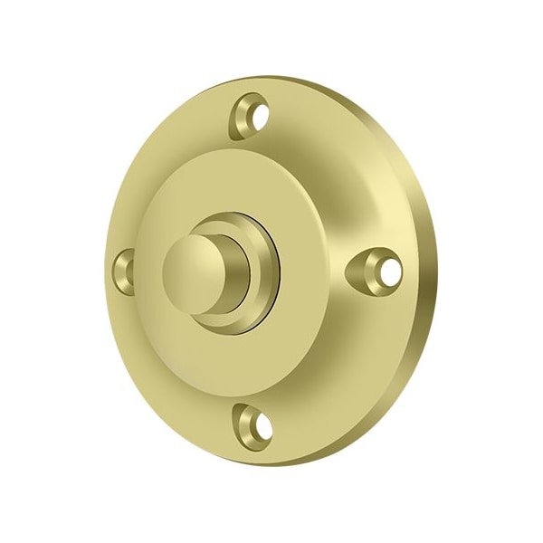 Deltana Bell Button, Round Contemporary Bright Brass BBR213U3 - main
