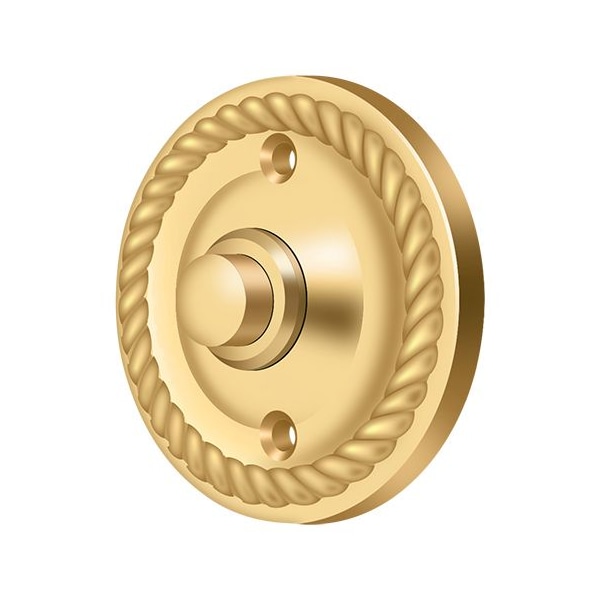 Deltana Bell Button, Round Rope Lifetime Brass BBRR213CR003 - main