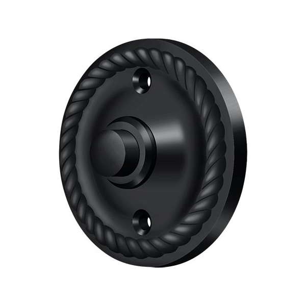 Deltana Bell Button, Round Rope Black BBRR213U19