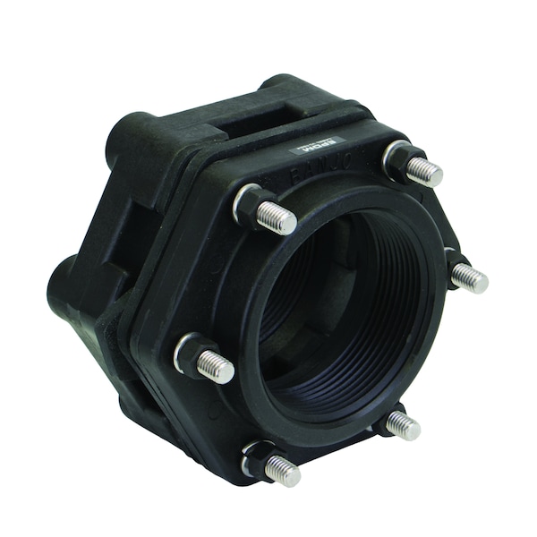 Banjo Bulkhead Tank Fitting, EPDM, 5 1/2"L, Poly BF300BD Zoro