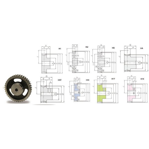 Khk Gears Cast Iron Worm Wheels CG2.5-40L1