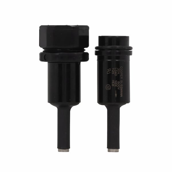 Eaton Bussmann Fuse Holder, Inline, 0 to 30A, 600VAC/DC BK/HEBAA Zoro