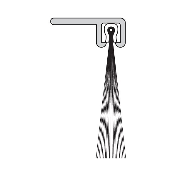 American Garage Door Supply Brushseal, Dock Leveler, Nylon, 1/2-in 90 Degree Holder, 1-in Brush, 94-in. BN9501-94 - main