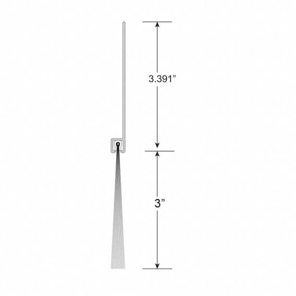 American Garage Door Supply Brushseal, Polyp., 3-in Straight Holder, 3-in Brush, 94-in. BPS33-94 - main