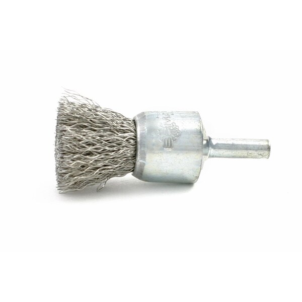 Brush Research BNS1014 Solid End Brush. 1" Dia., .014CS, .875" Trim Length, .250" Shank Diameter BNS1014 - main