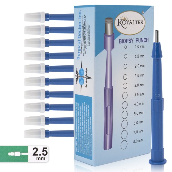 Surgical Design Disposable Biopsy Punch, Size 2.5mm, PK10 SDZR-0051 - main
