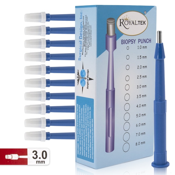 Surgical Design Disposable Biopsy Punch, Size 3.0mm, PK10 SDZR-0052 - main