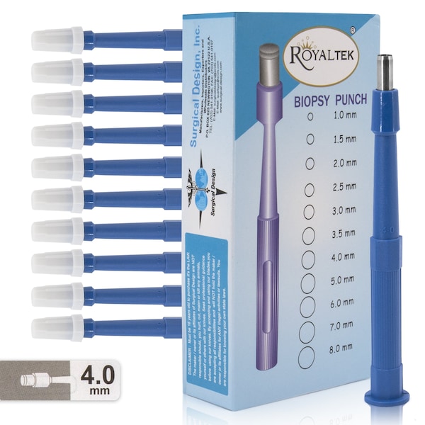 Surgical Design Disposable Biopsy Punch, Size 4.0mm, PK10 SDZR-0054 - main