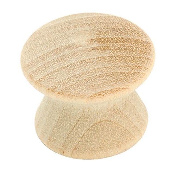 Amerock BP812WD 1" (25 mm) Diameter Value Cab Knob Unfinished Wood, Birch BP812WD