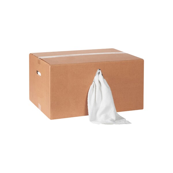 Partners Brand Box of Terry Cloth Rags, 14" x 17", White, 25 Lbs/Case, PK170 BR113 - main