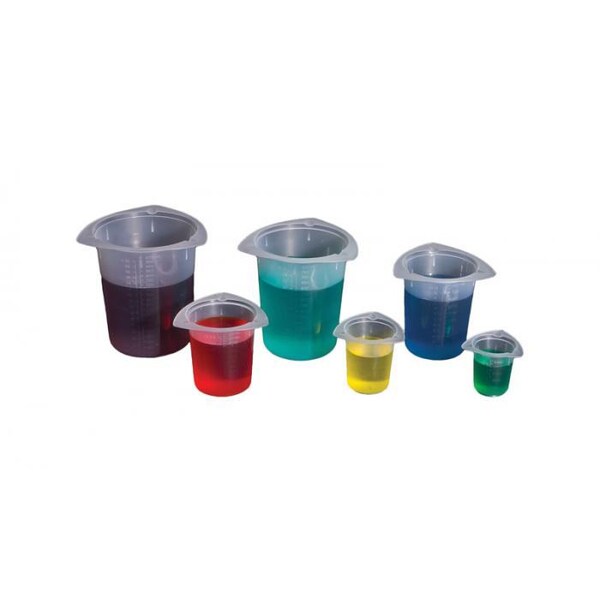 United Scientific Tri-Corner Beakers, Polypropylene, PK 100, 100 mL / 100 PK BTC0100 - main