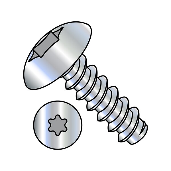 Zoro Select Self-Drilling Screw, #10-16 x 1/2 in, Zinc Plated Steel Truss Head Torx Drive, 8000 PK 1008BTT - main
