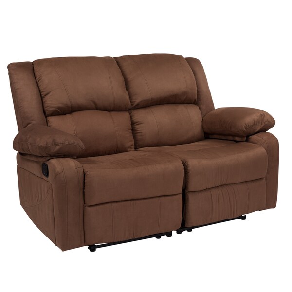 Flash Furniture Harmony Brown Microfiber Recliner Loveseat BT-70597-LS-BN-MIC-GG