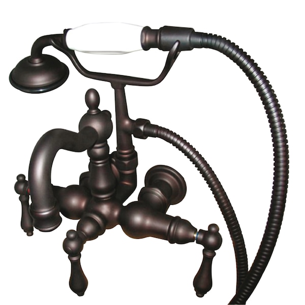 Kingston Brass Wall-Mount Clawfoot Tub Faucet, Oil Rubbed Bronze, Tub Wall Mount CC1007T5 - main