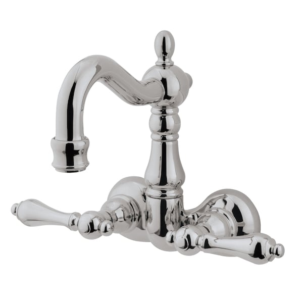 Kingston Brass Wall-Mount Clawfoot Tub Faucet, Brushed Nickel, Tub Wall Mount CC1071T8 - main