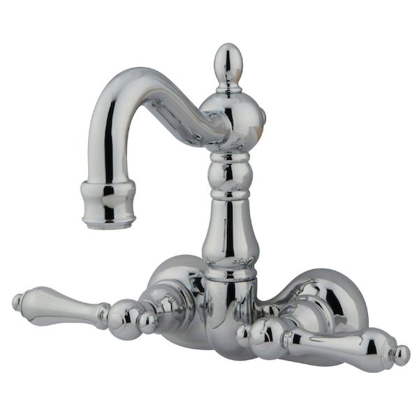 Kingston Brass Wall-Mount Clawfoot Tub Faucet, Polished Chrome, Tub Wall Mount CC1072T1 - main
