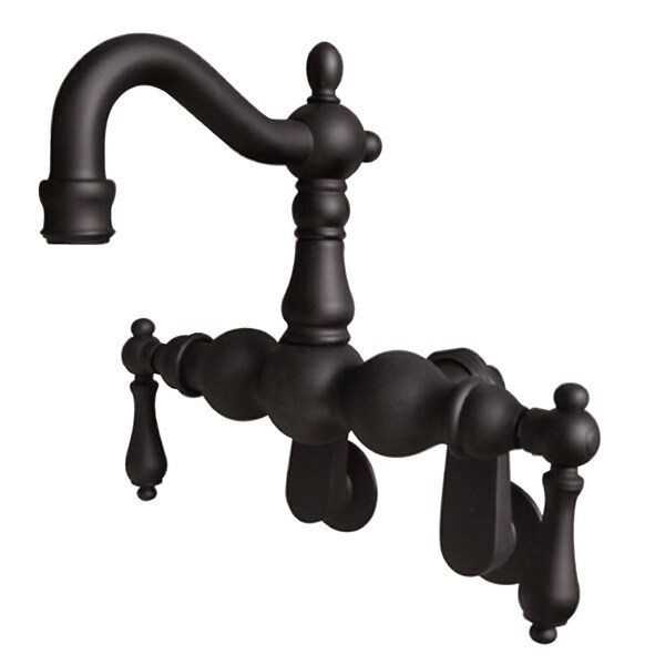 Kingston Brass Wall-Mount Clawfoot Tub Faucet, Standard, 3-3/8" to 9", 2, Tub Wall Mount, Oil Rubbed Bronze CC1081T5 - main