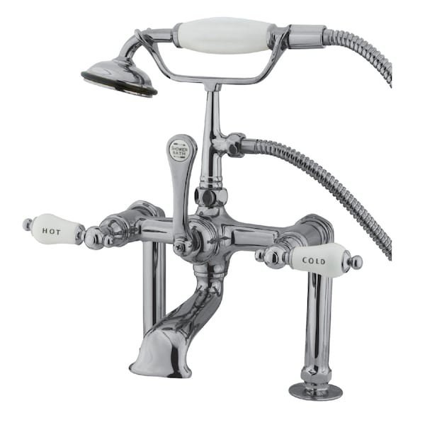 Kingston Brass Deck-Mount Clawfoot Tub Faucet, Polished Chrome, Deck Mount CC108T1 - main