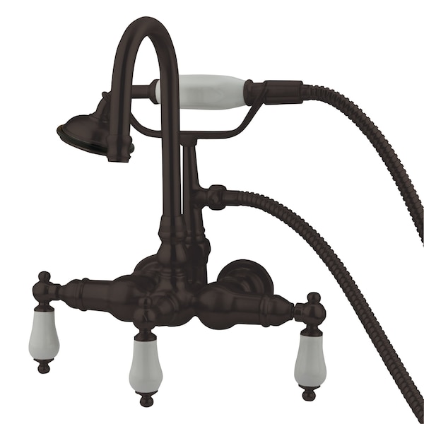 Kingston Brass Wall-Mount Clawfoot Tub Faucet, Oil Rubbed Bronze, Tub Wall Mount CC11T5 - main