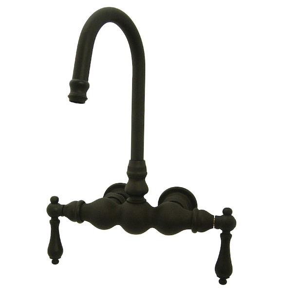 Kingston Brass Wall-Mount Clawfoot Tub Faucet, Oil Rubbed Bronze, Tub Wall Mount CC1T5 - main