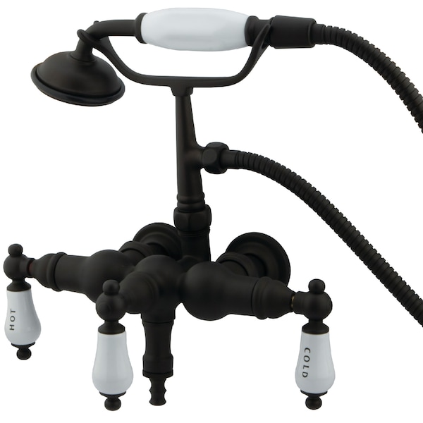 Kingston Brass Wall-Mount Clawfoot Tub Faucet, Oil Rubbed Bronze, Tub Wall Mount CC21T5 - main