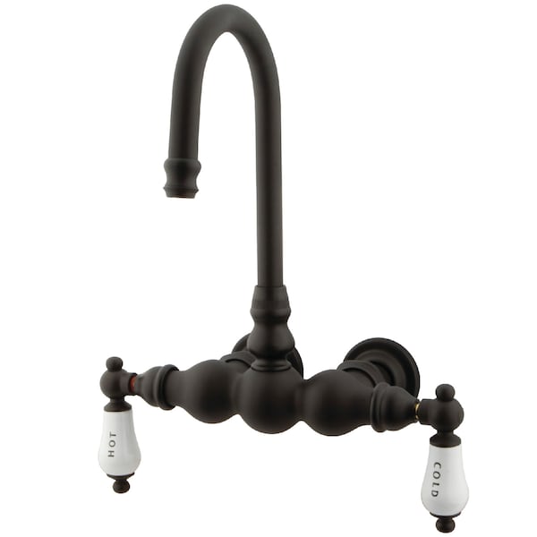 Kingston Brass Wall-Mount Clawfoot Tub Faucet, Oil Rubbed Bronze, Tub Wall Mount CC3T5 - main