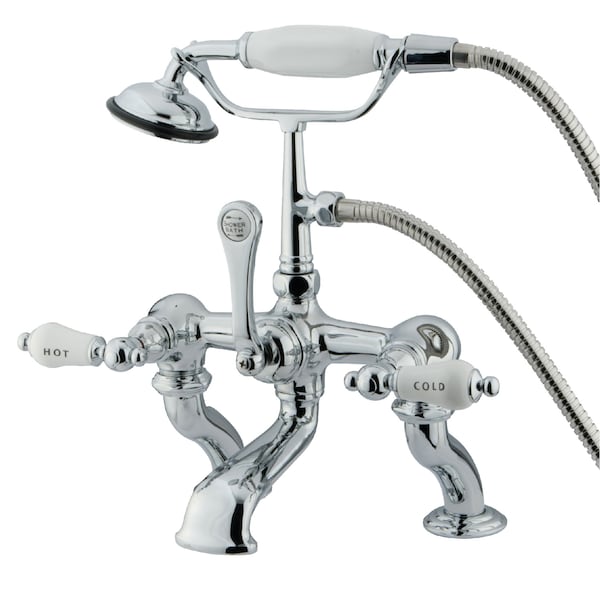 Kingston Brass Deck-Mount Clawfoot Tub Faucet, Polished Chrome, Deck Mount CC414T1 - main