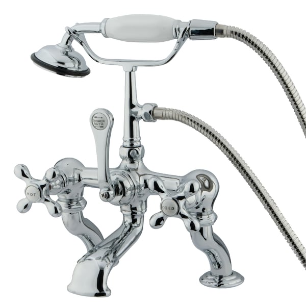 Kingston Brass Deck-Mount Clawfoot Tub Faucet, Polished Chrome, Deck Mount CC416T1 - main