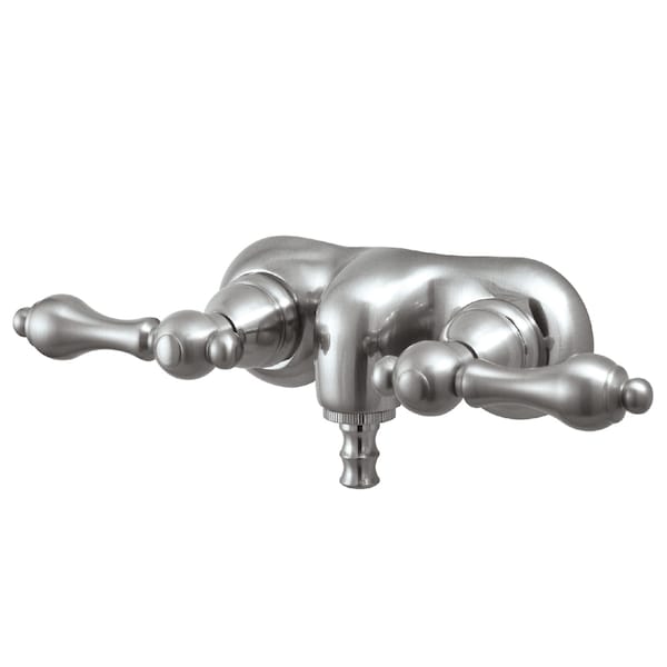 Kingston Brass Wall-Mount Clawfoot Tub Faucet, Brushed Nickel, Tub Wall Mount CC41T8 - main