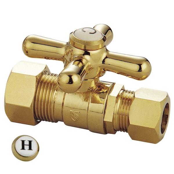 Vintage CC44452X 5/8" OD Comp X 1/2" OD Comp Straight Shut-Off Valve CC44452X - main