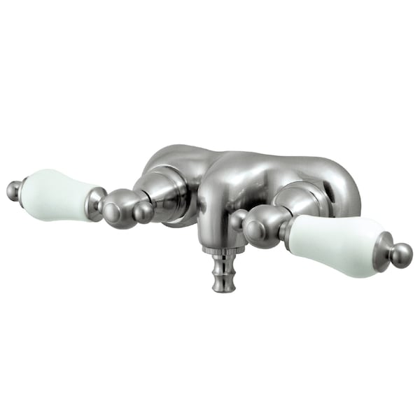 Kingston Brass Wall-Mount Clawfoot Tub Faucet, Brushed Nickel, Tub Wall Mount CC45T8 - main
