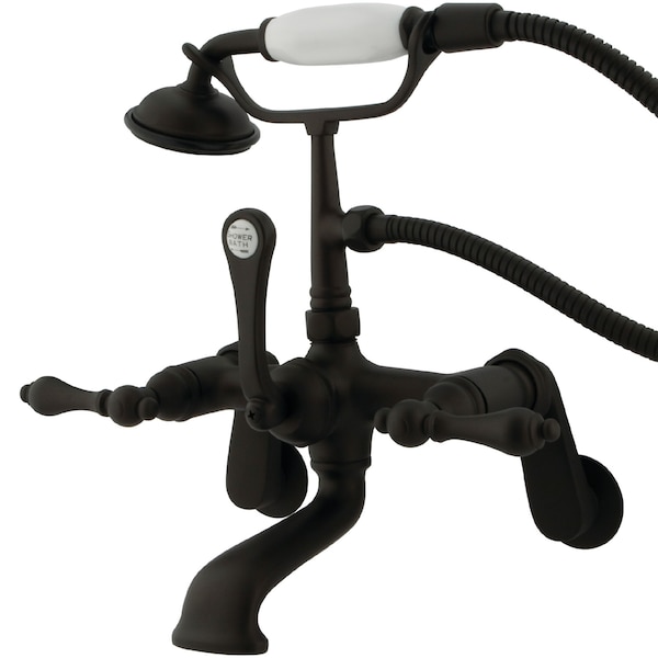 Kingston Brass Wall-Mount Clawfoot Tub Faucet, Oil Rubbed Bronze, Tub Wall Mount CC51T5 - main