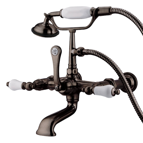 Kingston Brass Wall-Mount Clawfoot Tub Faucet, Oil Rubbed Bronze, Tub Wall Mount CC543T5 - main