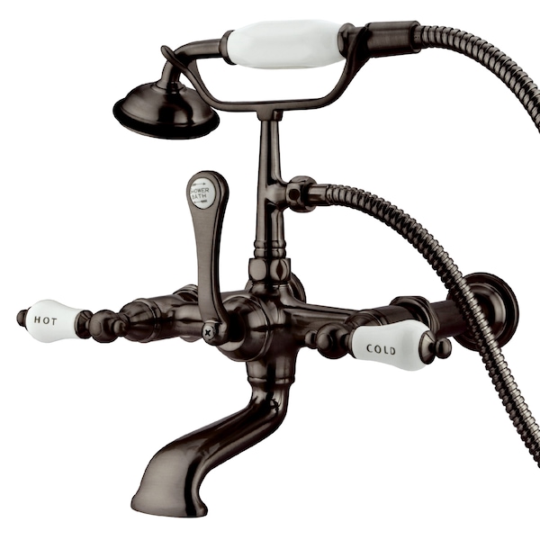 Kingston Brass Wall-Mount Clawfoot Tub Faucet, Oil Rubbed Bronze, Tub Wall Mount CC545T5 - main