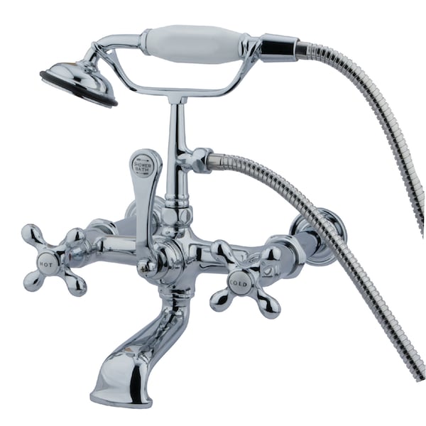 Kingston Brass Wall-Mount Clawfoot Tub Faucet, Polished Chrome, Tub Wall Mount CC548T1 - main