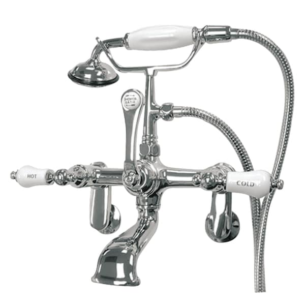 Kingston Brass Wall-Mount Clawfoot Tub Faucet, Polished Chrome, Tub Wall Mount CC54T1 - main