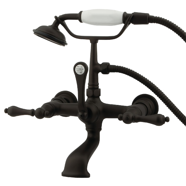 Kingston Brass Wall-Mount Clawfoot Tub Faucet, Oil Rubbed Bronze, Tub Wall Mount CC551T5 - main