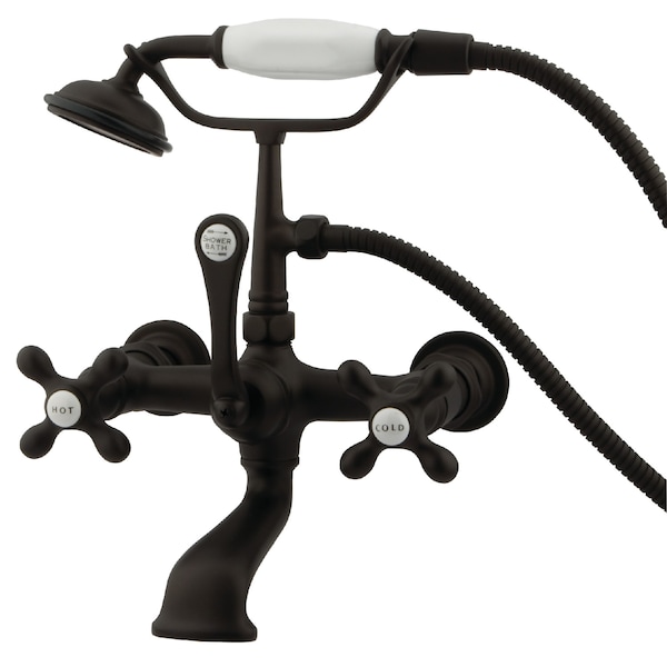 Kingston Brass Wall-Mount Clawfoot Tub Faucet, Oil Rubbed Bronze, Tub Wall Mount CC557T5 - main