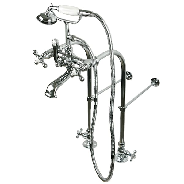 Kingston Brass Clawfoot Tub Faucet Packages, Polished Brass, Freestanding CC57T452MX - main