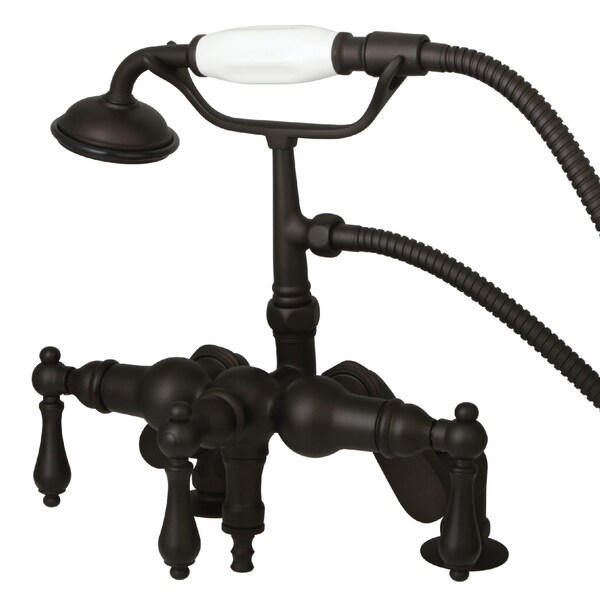 Kingston Brass Deck-Mount Clawfoot Tub Faucet, Standard, 3" to 8", 2, Deck Mount, Oil Rubbed Bronze CC619T5 - main