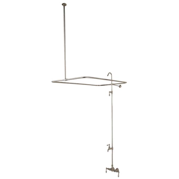 Kingston Brass Wall-Mount Clawfoot Tub Faucet, Brushed Nickel, Tub Wall Mount CC61T8 - main