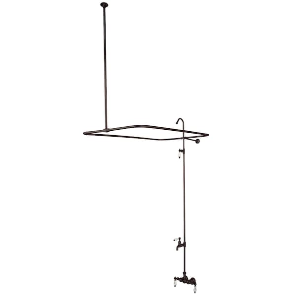 Kingston Brass Wall-Mount Clawfoot Tub Faucet, Oil Rubbed Bronze, Tub Wall Mount CC63T5 - main