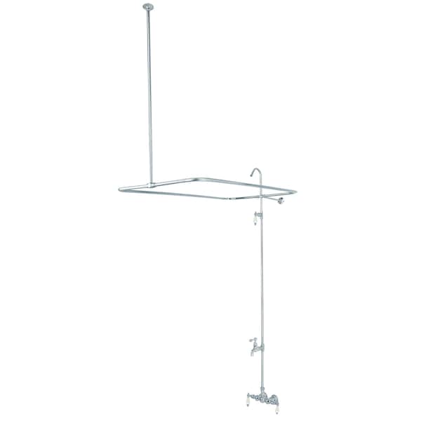 Kingston Brass Wall-Mount Clawfoot Tub Faucet, Standard, 3-3/8", 2, Tub Wall Mount, Polished Chrome CC66T1 - main