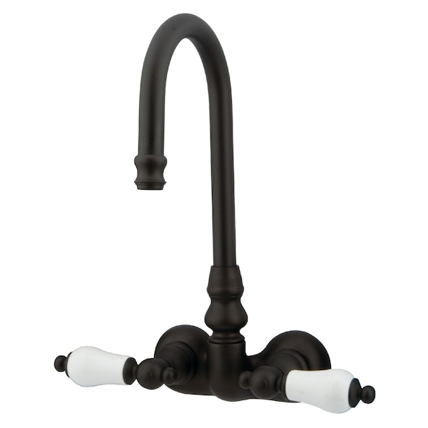 Kingston Brass Wall-Mount Clawfoot Tub Faucet, Oil Rubbed Bronze, Tub Wall Mount CC75T5 - main