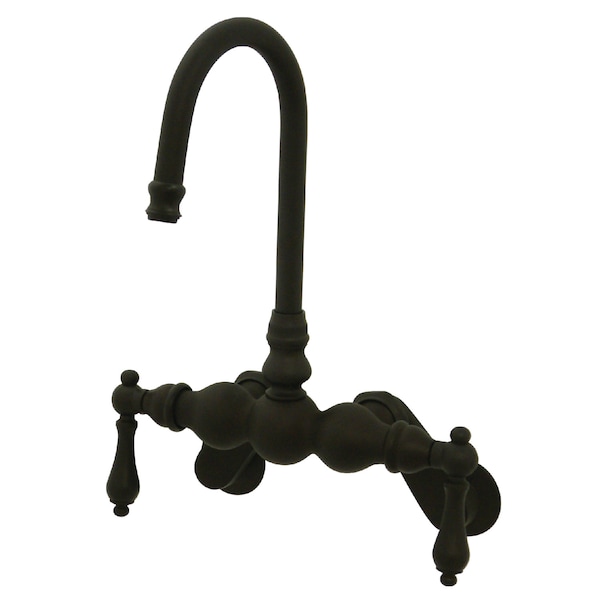 Kingston Brass Wall-Mount Clawfoot Tub Faucet, Oil Rubbed Bronze, Tub Wall Mount CC81T5 - main