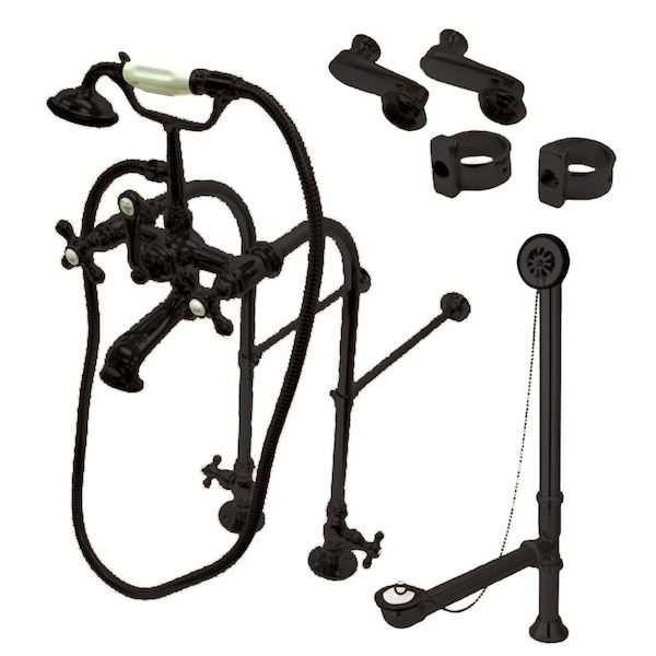 Kingston Brass Clawfoot Tub Faucet Packages, Oil Rubbed Bronze, Freestanding CCK5175AX - main