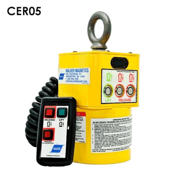 Walker Electromagnetic Lift, 5" Round with Wire CER05 - main